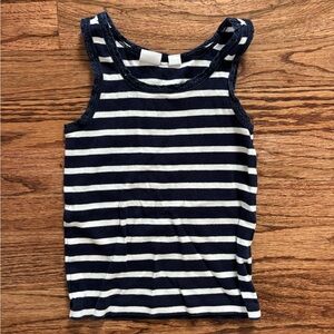 Gap Navy and White Striped Tank Top